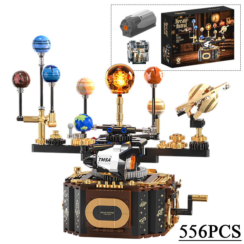 Solar System Orrery - مجموعة بناء إبداعية من 556 قطعة