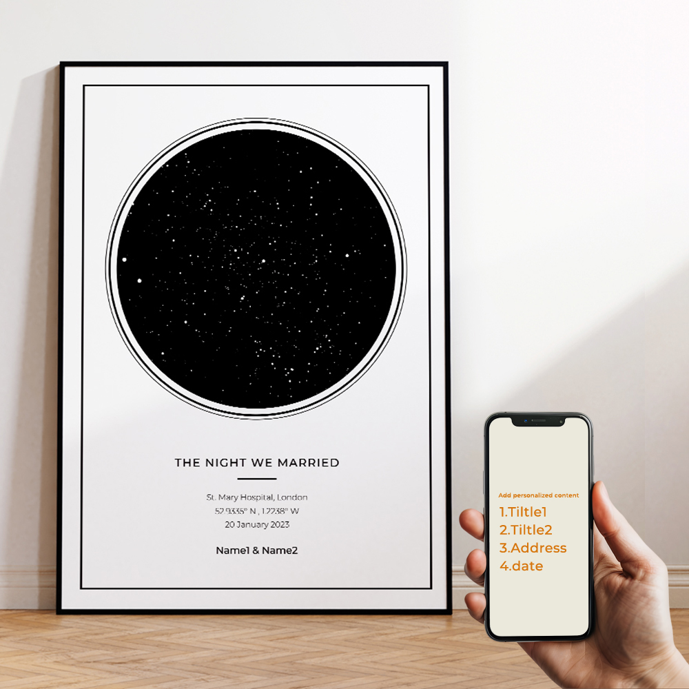 الحديثة مخصصة شخصية ليلة السما - مراجعة Star Map Poster وسعره