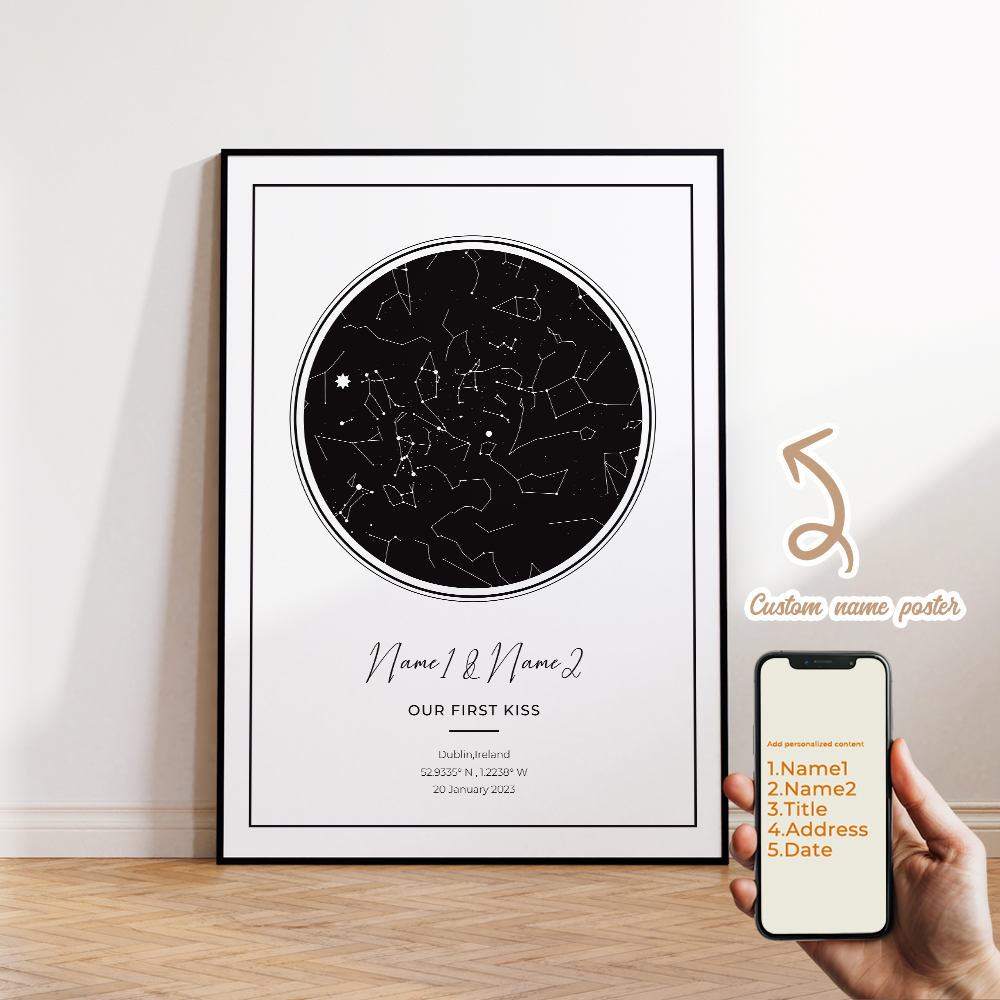 الحديثة مخصصة شخصية ليلة السما - مراجعة Star Map Poster وسعره